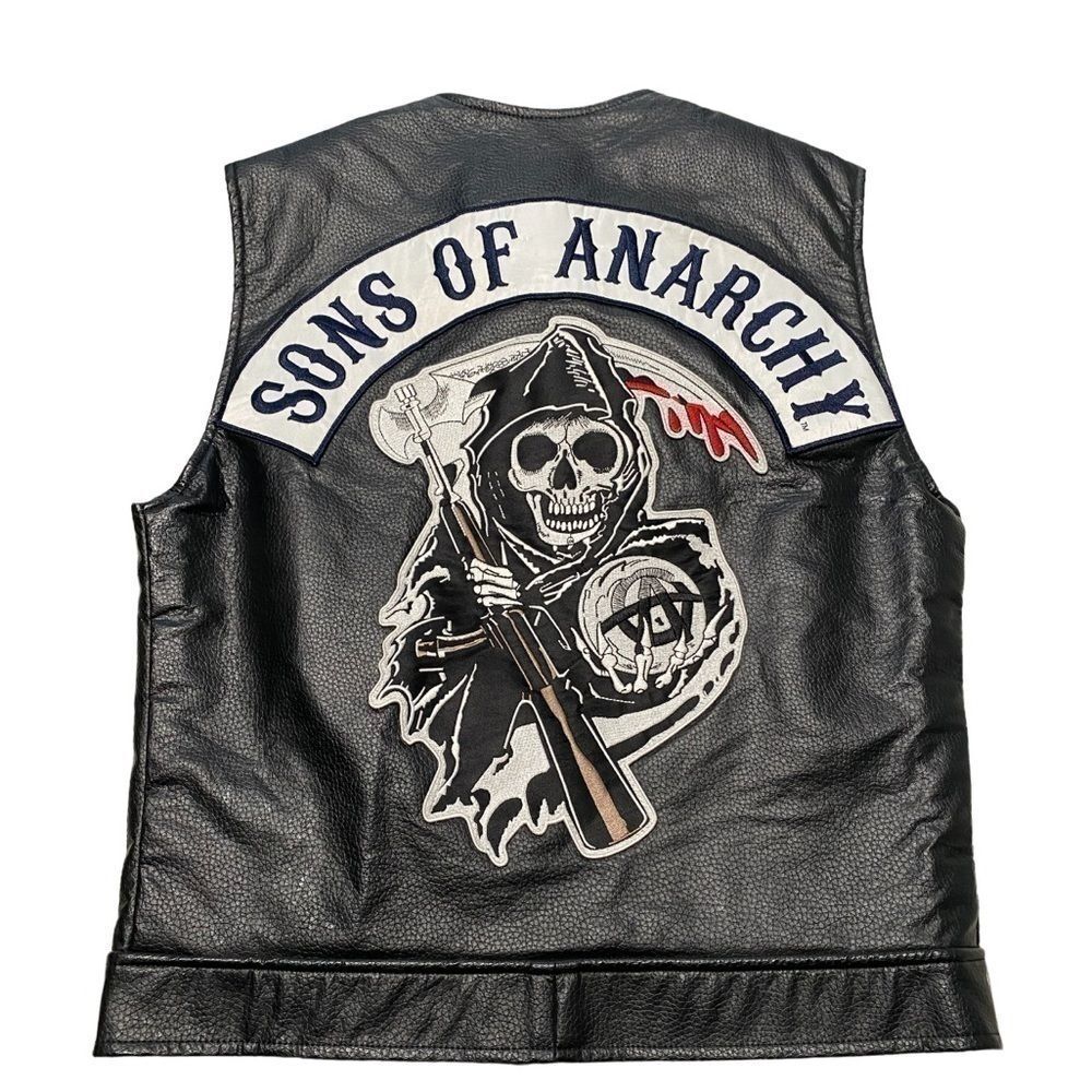 SONS OF ANARCHY LEATHER VEST OFFICIAL APPAREL